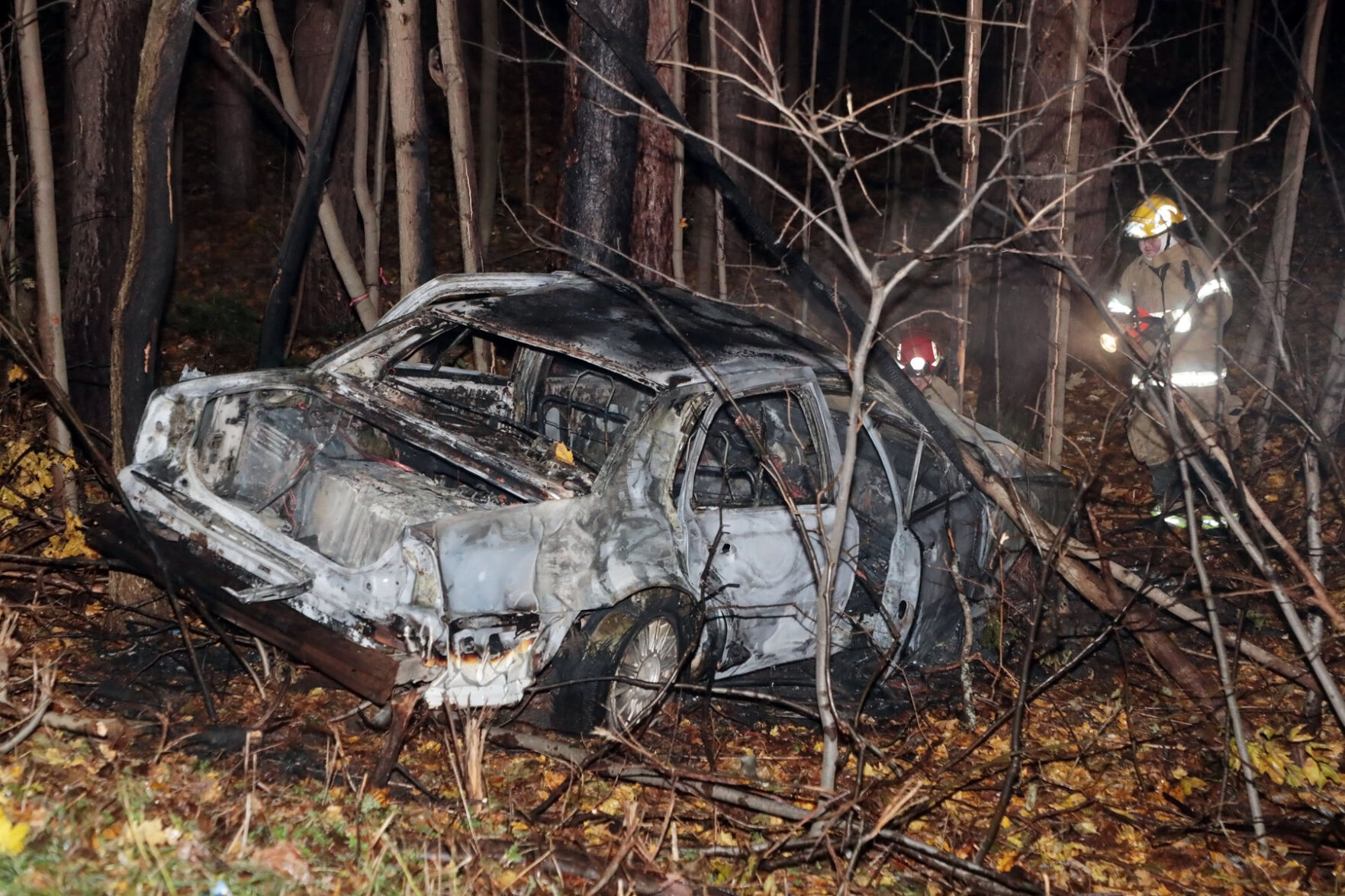 Car bursts into flame